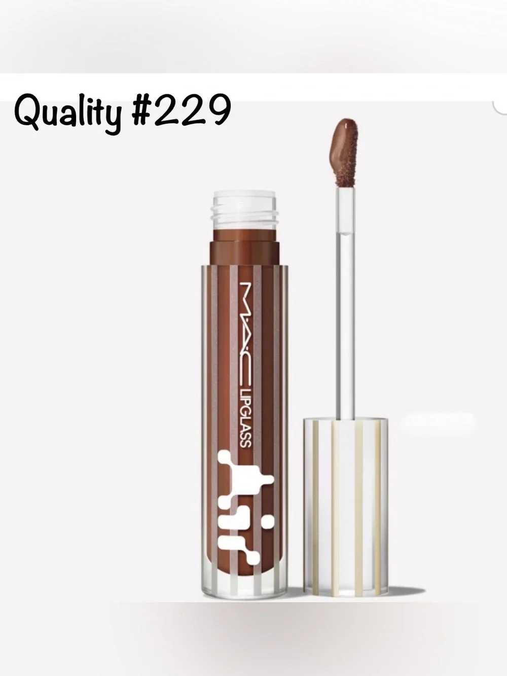 MAC Quality Lipglass High-Shine Lip Gloss — Deep Chocolate Brown